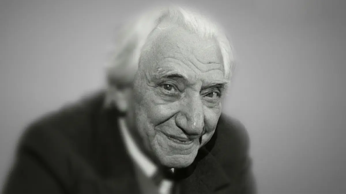 Cesare Musatti ritratto digitalizzato in bianco e nero