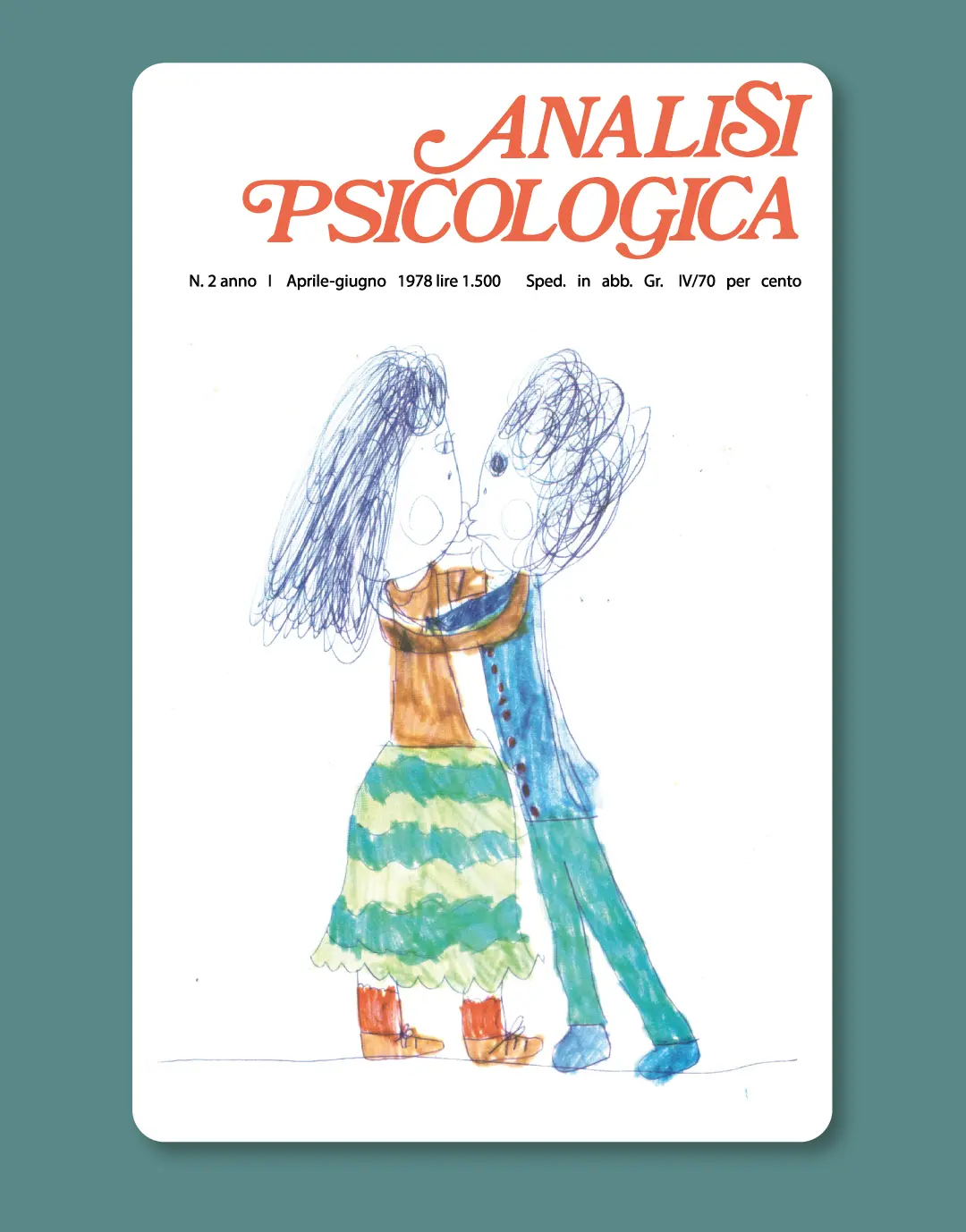 Copertina Analisi Psicologica n. 2 del 1978 con disegno infantile cirsope