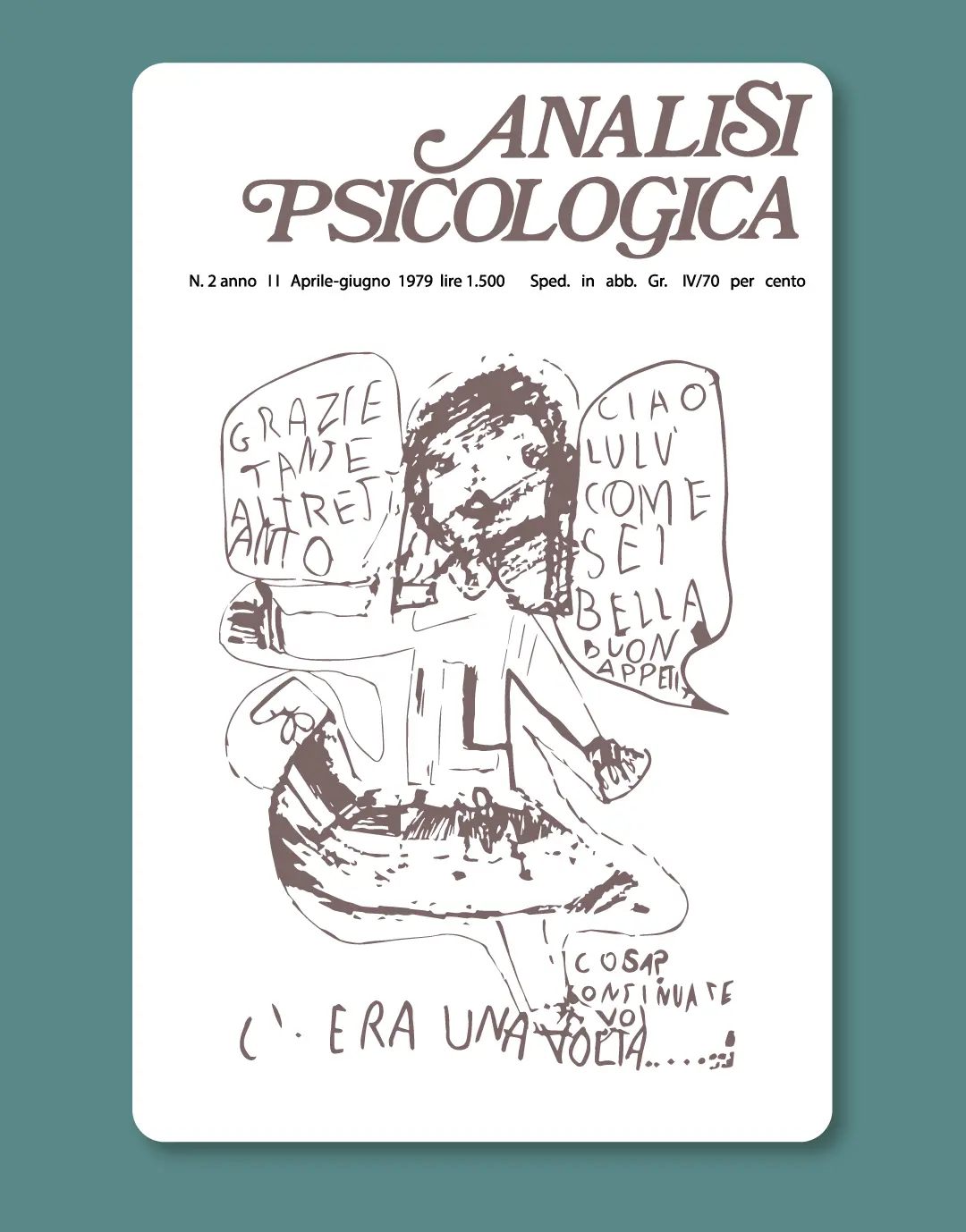 Copertina Analisi Psicologica n. 2 del 1979 con disegno infantile cirsope