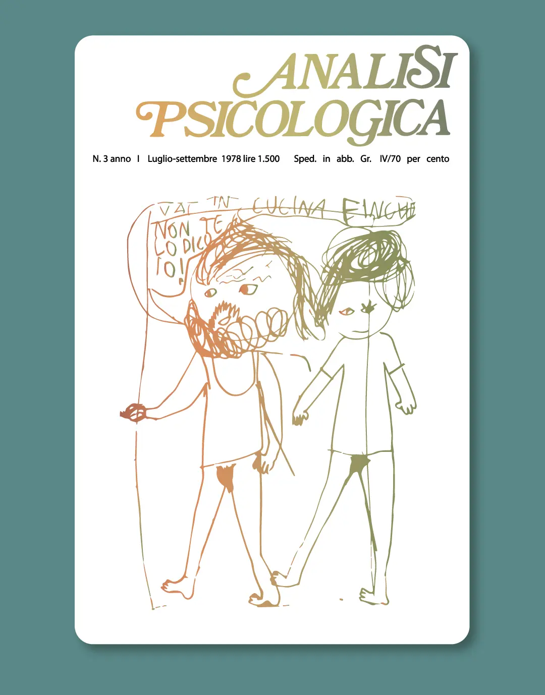 Copertina Analisi Psicologica n. 3 del 1978 con disegno infantile cirsope