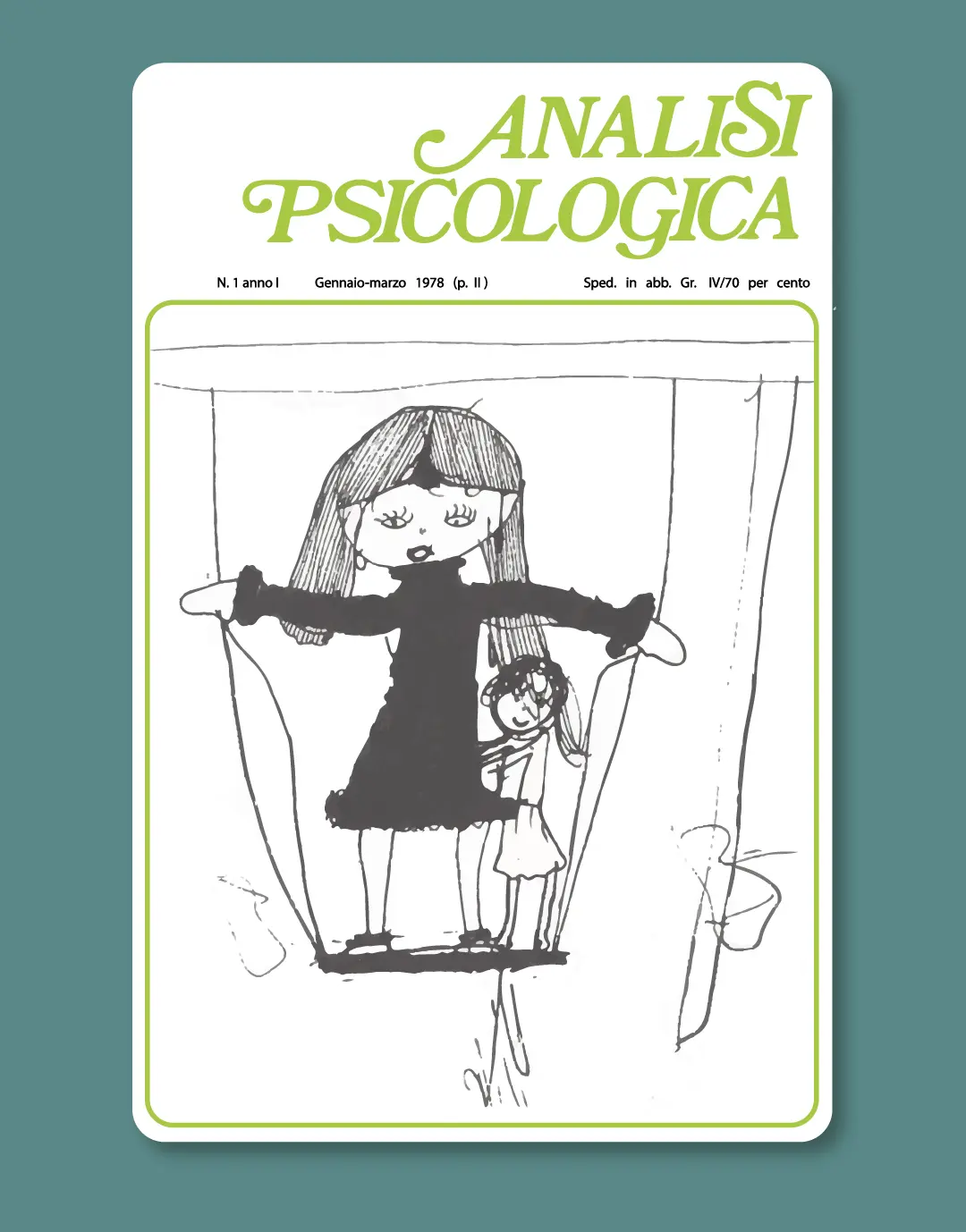 Copertina Analisi Psicologica n. 1 del 1978 con disegno infantile cirsope